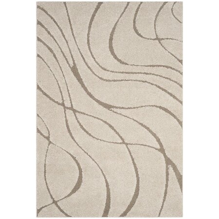 Safavieh 4 x 6 ft. Power Loomed Small Rectangle Shag RugCream & Beige SG471-1113-4